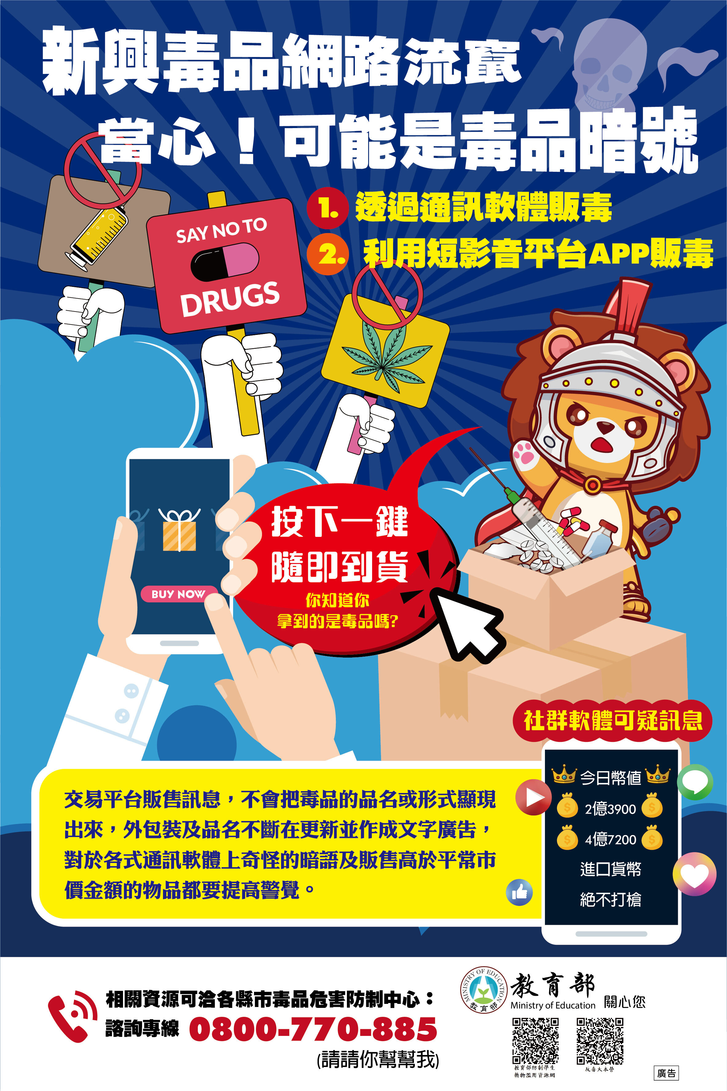 當心毒品暗號文宣